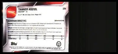 2025 Bowman University Chrome #154 Tanner Koziol - Football Card Single