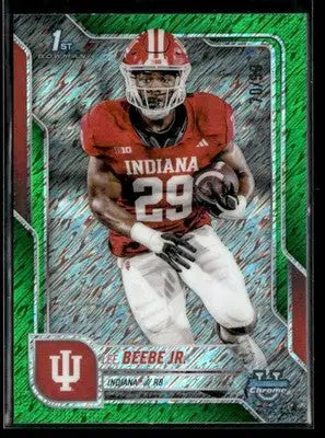 2025 Bowman University Chrome #170 Lee Beebe Jr. Green Shimmer Refractor #/99 - Football Card Single