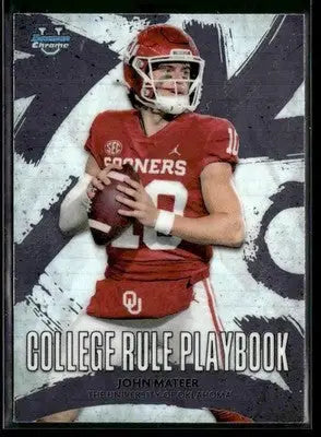 2025 Bowman University Chrome #CRP-14 John Mateer College Rule Playbook - Other