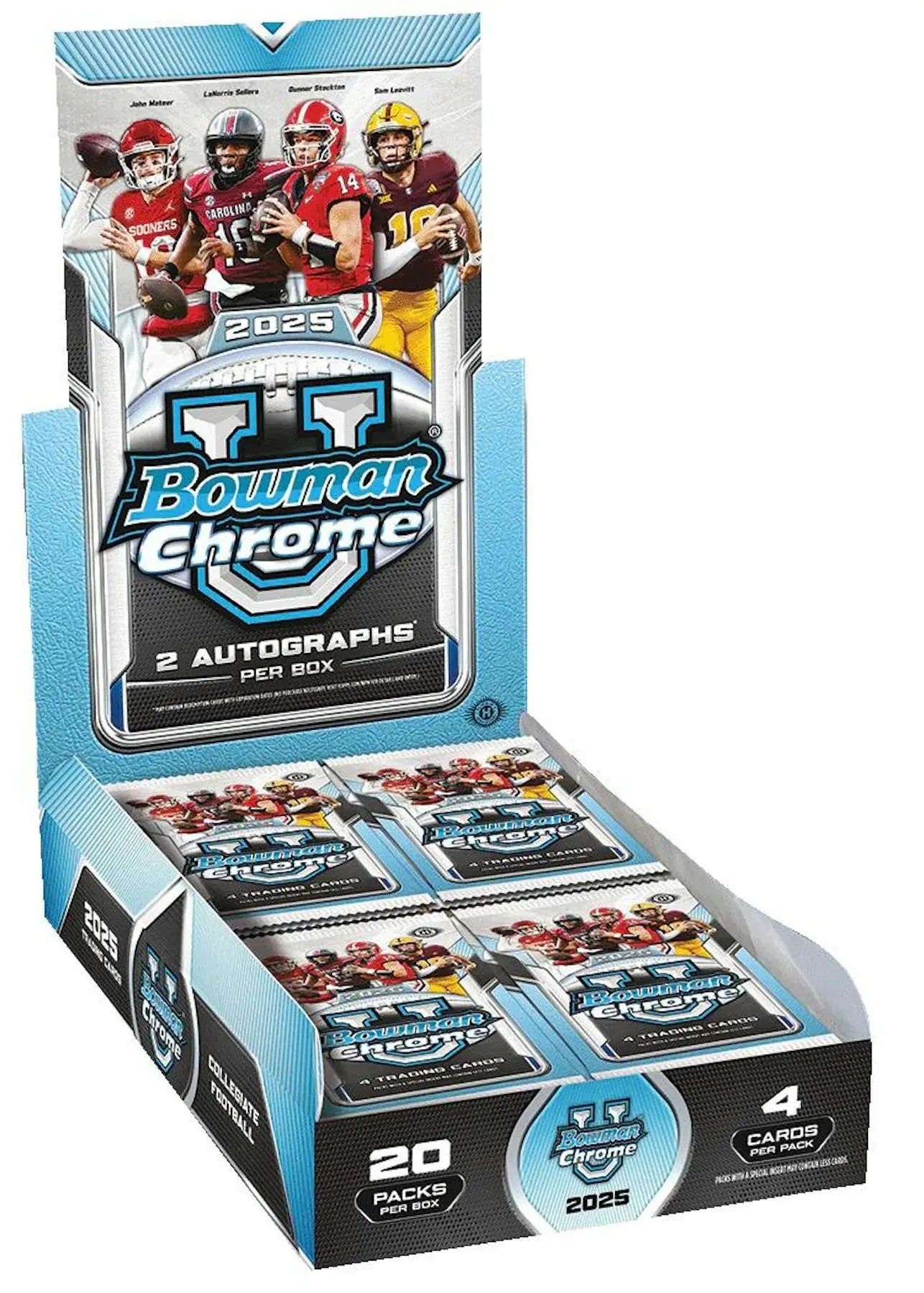 2025 Bowman University Chrome Football Hobby Box | Columbia Sports Cards - Sports Card Hobby Boxes