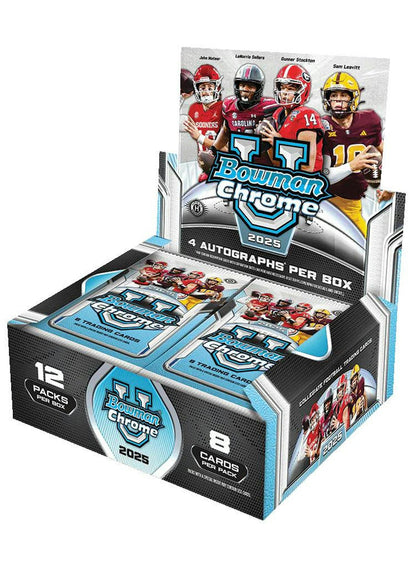 2025 Bowman University Chrome Football Hobby Jumbo Box | Columbia Sports Cards