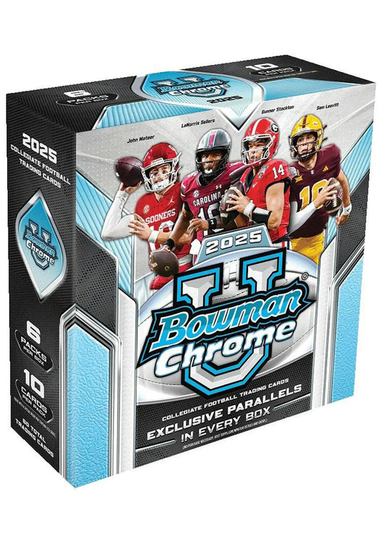 2025 Bowman University Chrome Football Mega Box | Columbia Sports Cards - Sports Card Hobby Boxes