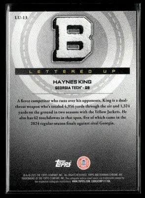 2025 Bowman University Chrome #LU-13 Haynes King Lettered Up - Other