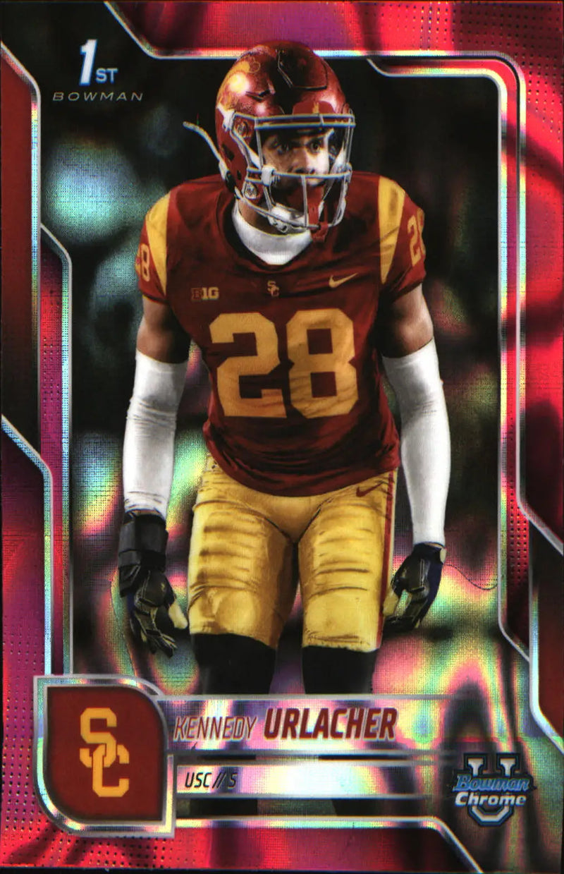 2025 Bowman University Chrome Pink Lava Refractor #16 Kennedy Urlacher