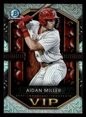 2025 Bowman #VIP-19 Aidan Miller Very Important Prospects Mega Refractor - Baseball Card Single