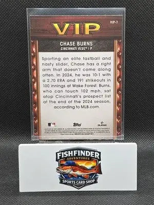 2025 Bowman - Vips Very Important Prospects Chase Burns #VIP-7 (RC) - Baseball Card Single