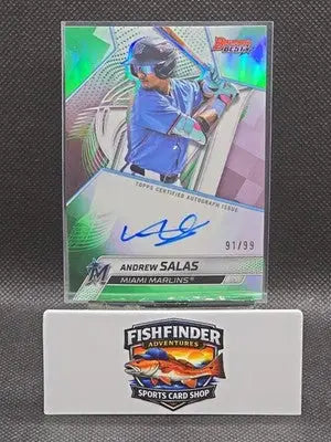 2025 Bowman’s Best Andrew Salas #B25-A Miami Marlins Best of 2025 Autographs /99 - Baseball Card Single