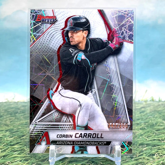 2025 Bowman’s Best Corbin Carroll #8 Lazer Refractor /350 Diamondbacks - Baseball Card Single