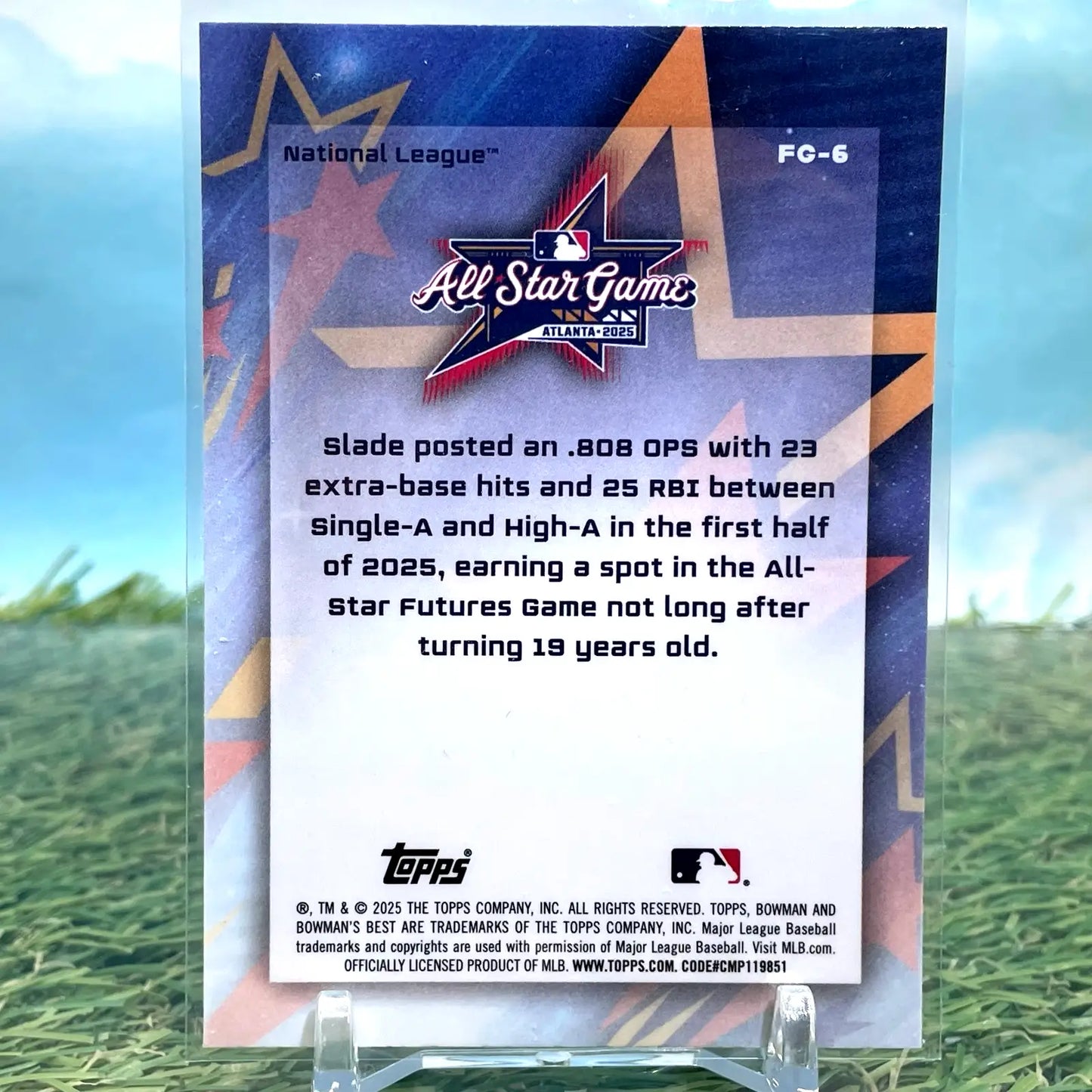 2025 Bowman’s Best SLADE CALDWELL 2025 MLB All-Star Futures Game #FG-6 Arizona - Baseball Card Single