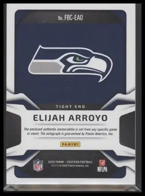 2025 Certified Elijah Arroyo #FBC-EAO Fresh Fabric Mirror Sigs Purple #/399 - Football Card Single