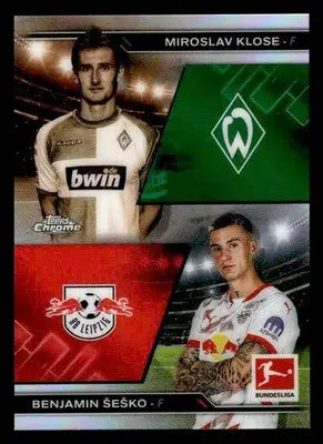 2025 Chrome Bundesliga #HIN-10 Miroslav Klose / Benjamin Sesko History Is Now - Soccer Card Single
