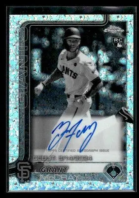 2025 Chrome Update Grant McCray #CRDA-GM Debut Autos Bl&W Mini Diamond Refr