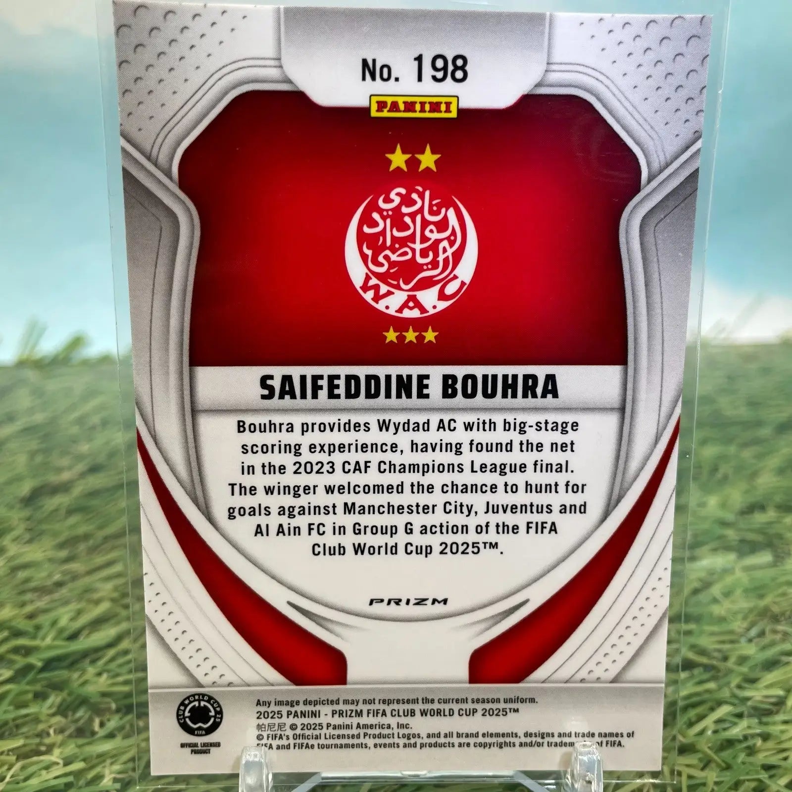 2025 Club World Cup Saifeddine Bouhra Wydad AC Rookie (RC) Pandora Prizm - Soccer Card Single