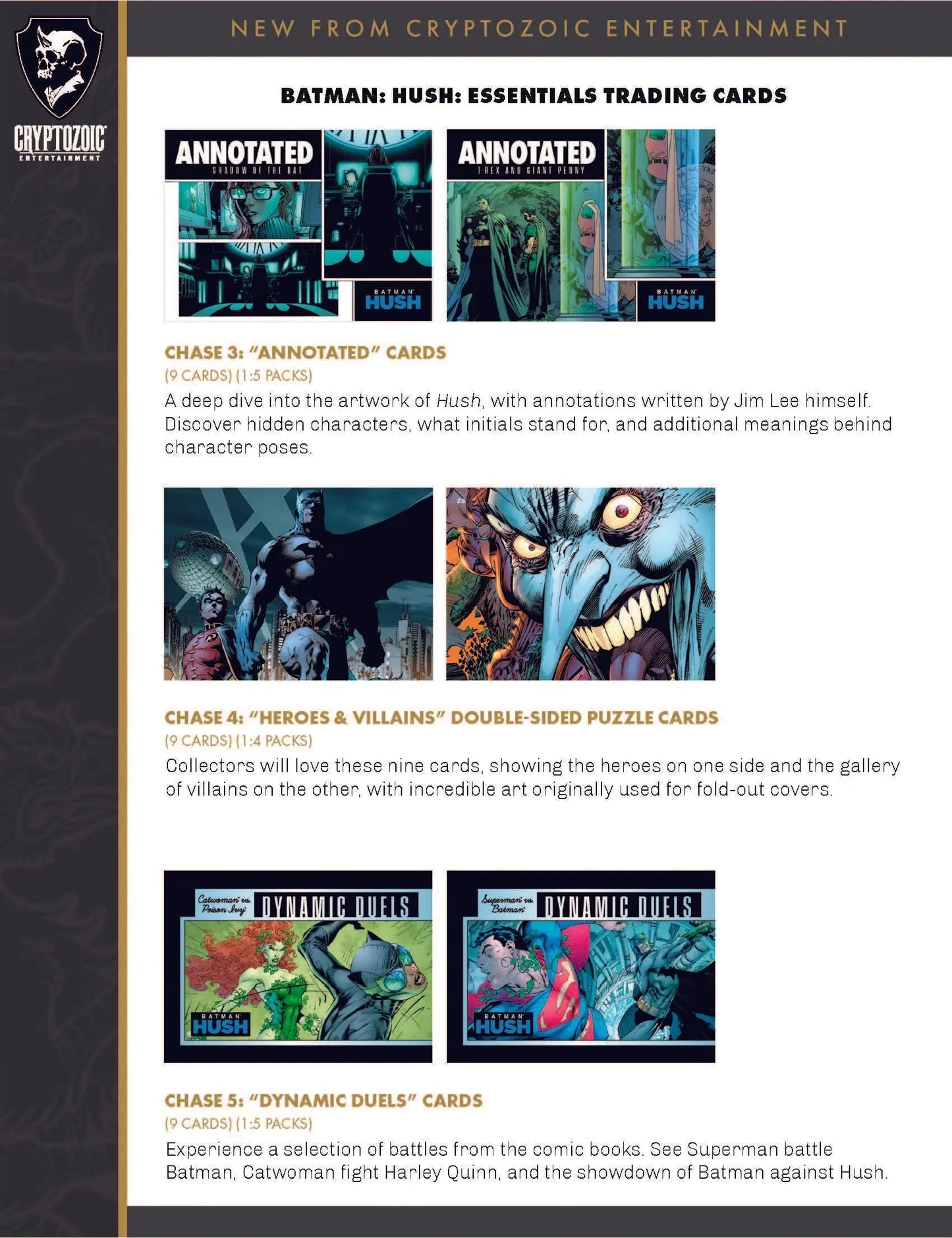 2025 Cryptozoic Batman Hush Essentials Trading Card Box - DC Card Box