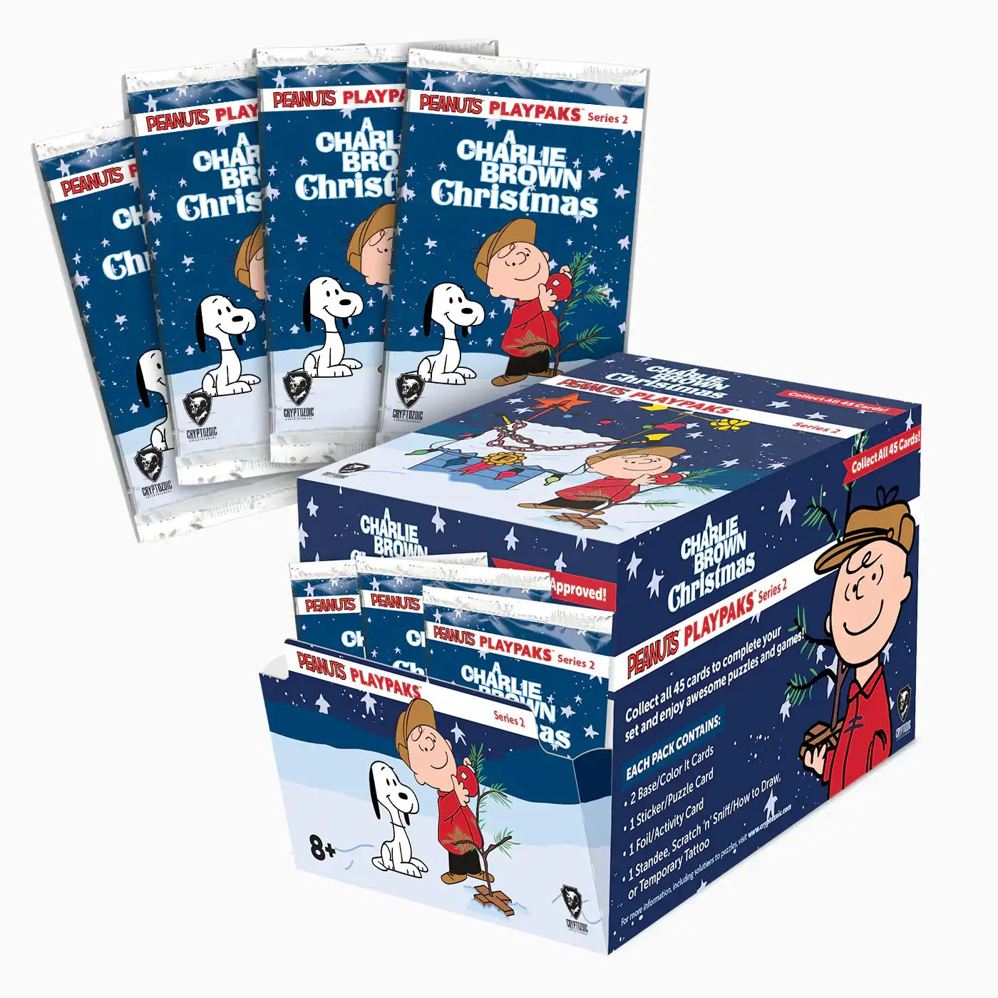 2025 Cryptozoic Peanuts Playpaks Series 2: Charlie Brown Christmas Gravity Feed Box - Non-Sports Card Box