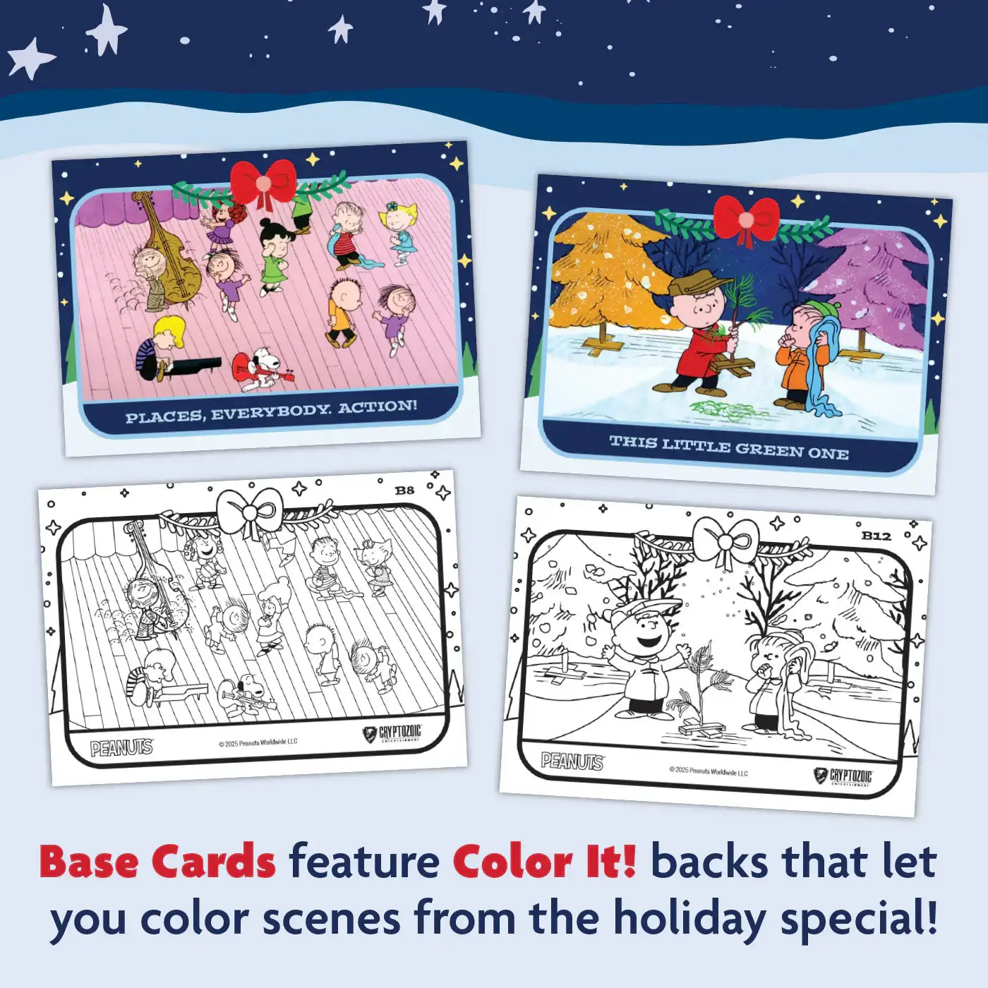 2025 Cryptozoic Peanuts Playpaks Series 2: Charlie Brown Christmas Gravity Feed Box - Non-Sports Card Box