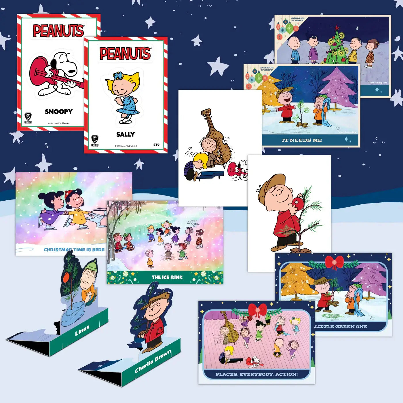 2025 Cryptozoic Peanuts Playpaks Series 2: Charlie Brown Christmas Gravity Feed Box - Non-Sports Card Box