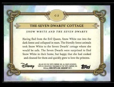 2025 Disney Wonder #C-3 The Seven Dwarfs’ Cottage Castles Cottages and Casas - Non-Sports Card Single