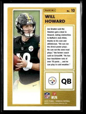 2025 Donruss #10 Will Howard The Rookies - Football Card Single