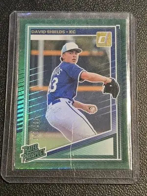 2025 Donruss #104 David Shields Green #/199 - Baseball Card Single
