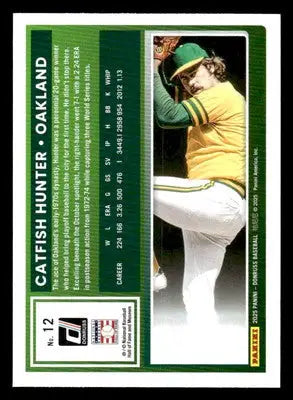 2025 Donruss #12 Catfish Hunter - Baseball Card Single