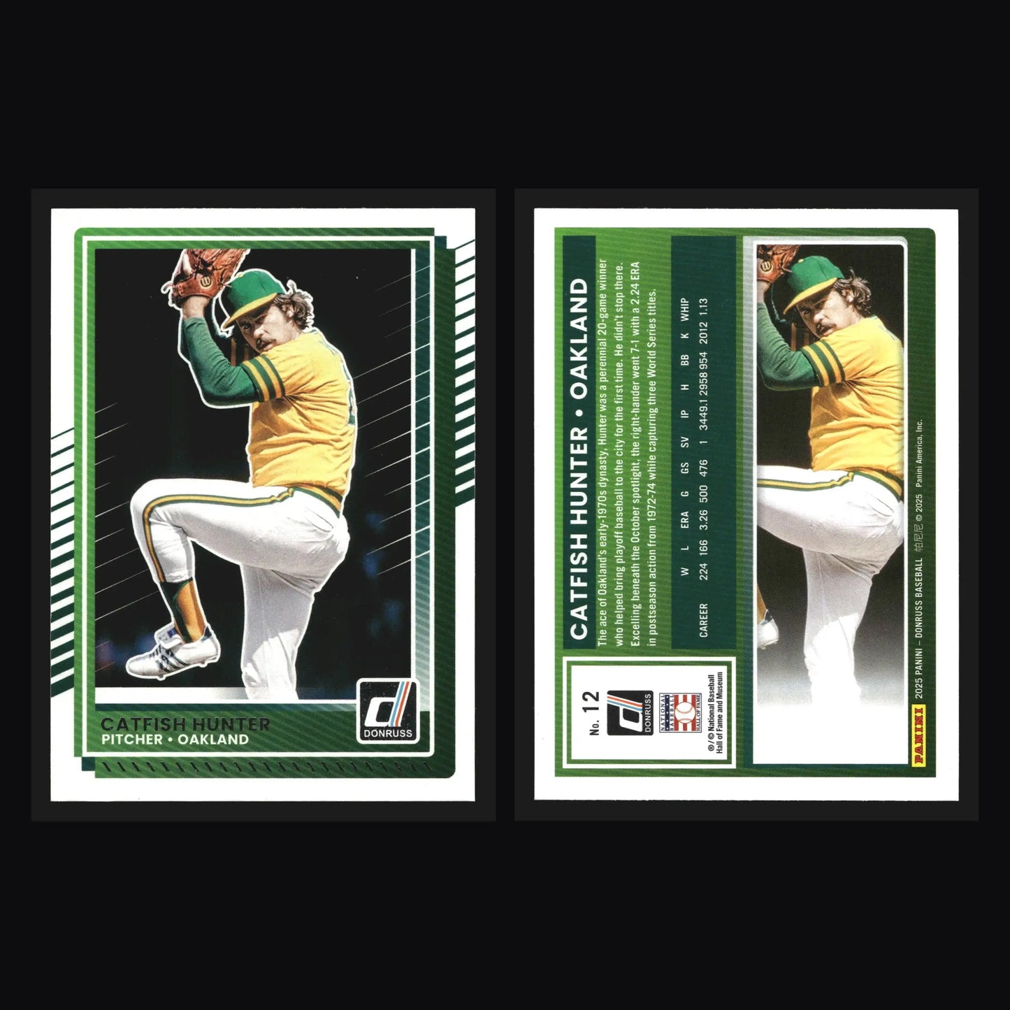 2025 Donruss #12 Catfish Hunter Oakland Athletics HOF - Baseball Card Single