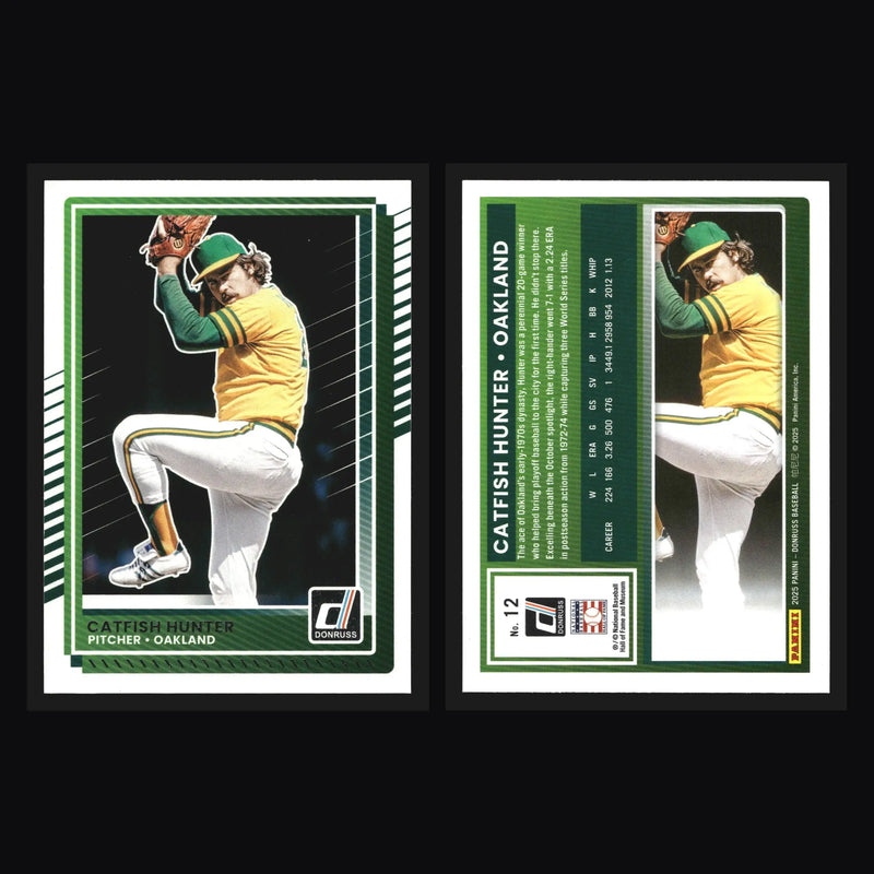 2025 Donruss #12 Catfish Hunter Oakland Athletics HOF - Baseball Card Single