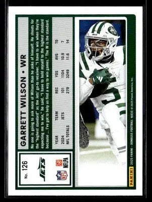 2025 Donruss #126 Garrett Wilson - Football Card Single