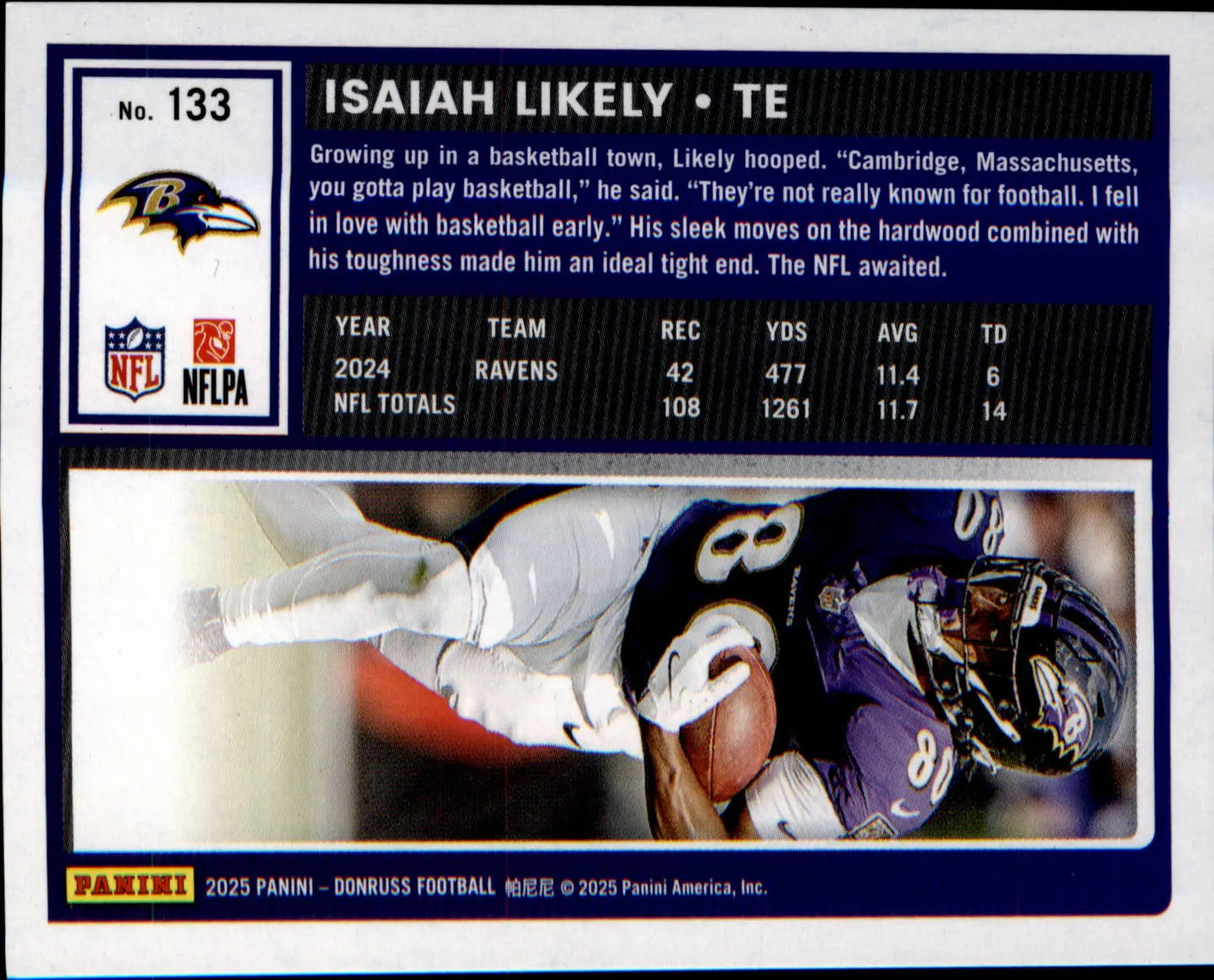2025 Donruss #133 Isaiah Likely - Football Card Single