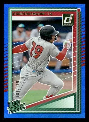 2025 Donruss #145 Christian Moore Blue - #081/149 - Baseball Card Single