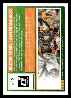 2025 Donruss #15 Buster Posey - Baseball Card Single