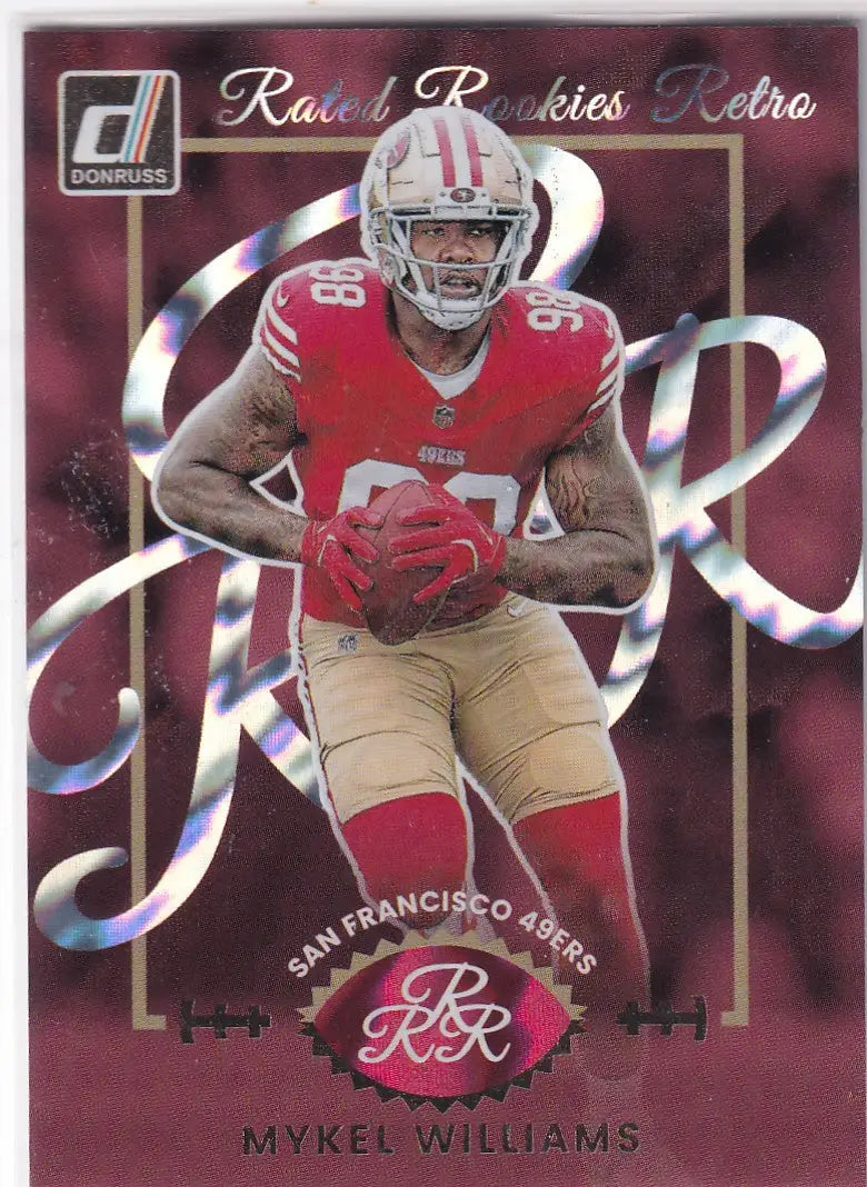 2025 DONRUSS #17 MYKEL WILLIAMS RATED ROOKIE RETRO- SAN FRANCISCO 49ERS - Football Card Single