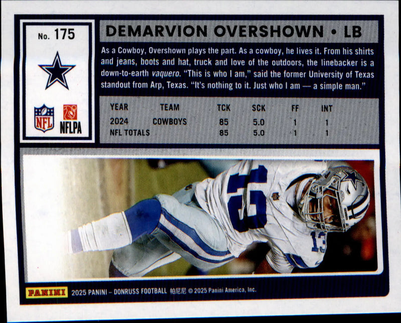 2025 Donruss #175 Demarvion Overshown - Football Card Single