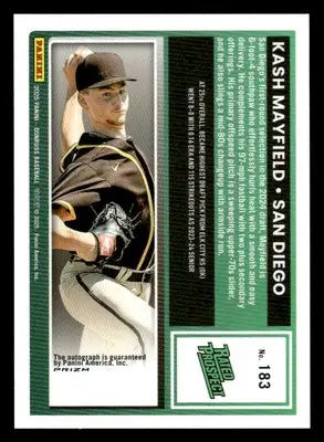 2025 Donruss #183 Kash Mayfield Optic Holo Signatures - Baseball Card Single