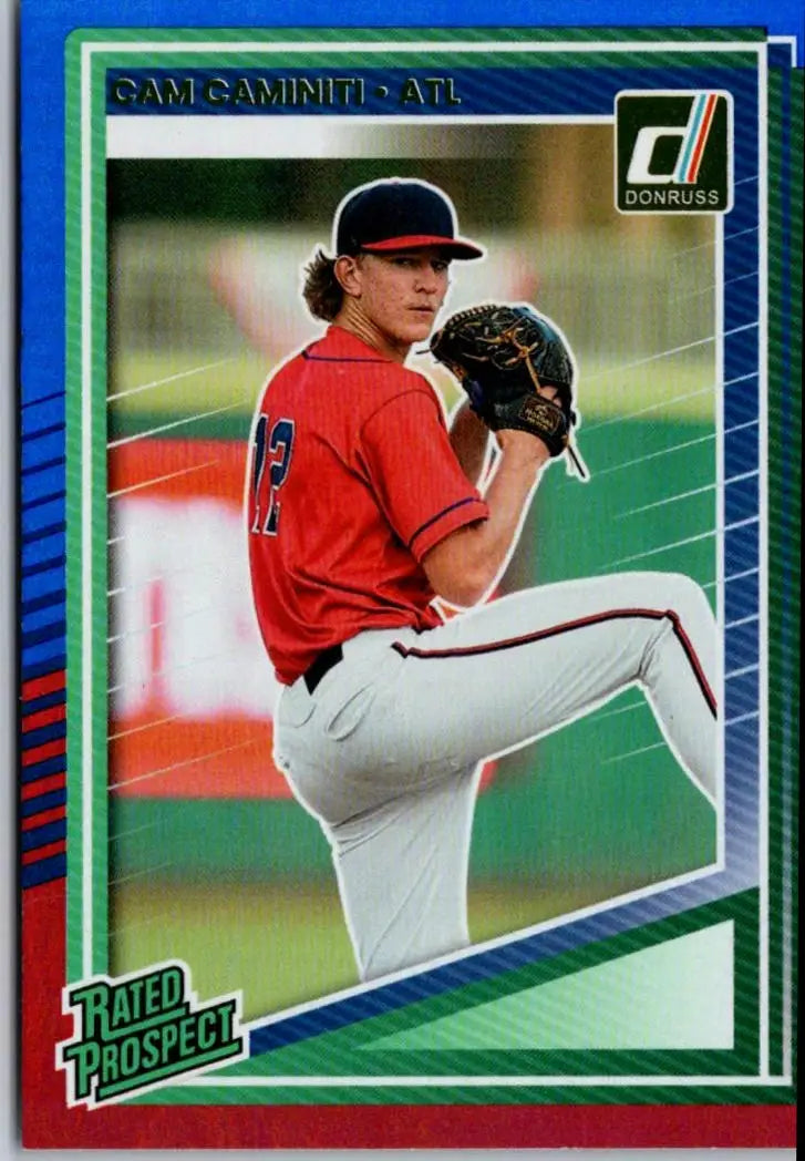 Baseball trading card featuring Cam Caminiti from 2025 Donruss #195 series