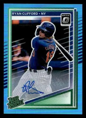 2025 Donruss #198 Ryan Clifford Signatures Carolina Blue - #01/35 - Baseball Card Single