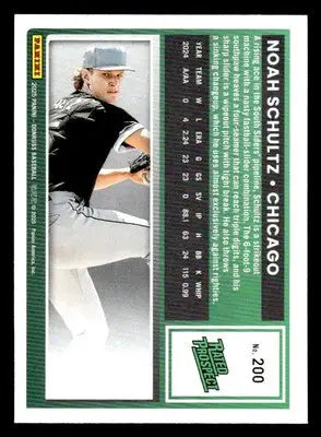 2025 Donruss #200 Noah Schultz - Baseball Card Single