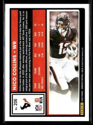 2025 Donruss #206 Nico Collins - Football Card Single