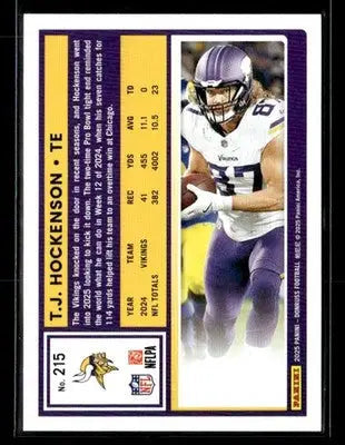 2025 Donruss #215 TJ Hockenson - Football Card Single