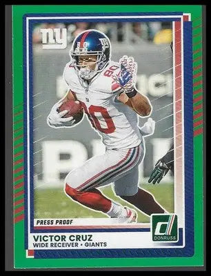 2025 Donruss #223 Victor Cruz Press Proofs Green