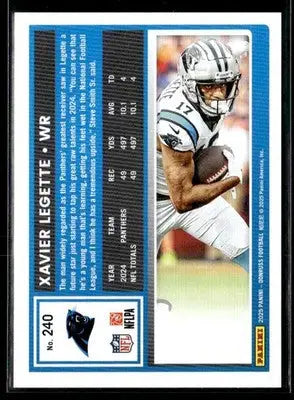 2025 Donruss #240 Xavier Legette Carolina Panthers - Football Card Single