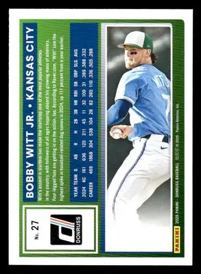 2025 Donruss #27 Bobby Witt Jr - Baseball Card Single