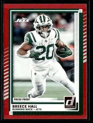 2025 Donruss #292 Breece Hall Press Proof Red - Football Card Single