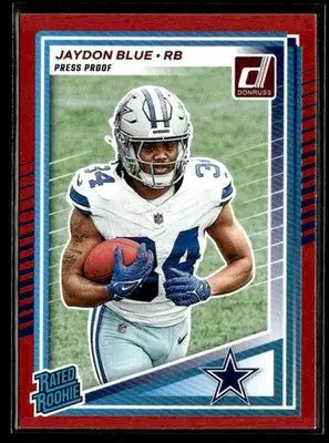 2025 Donruss #308 Jaydon Blue Rated Rookies Press Proof Red - Football Card Single