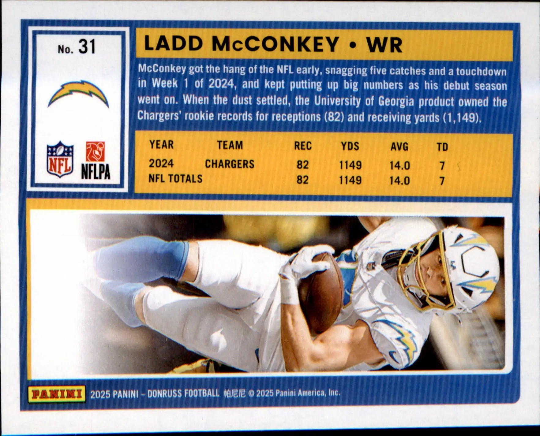 2025 Donruss #31 Ladd McConkey - Football Card Single