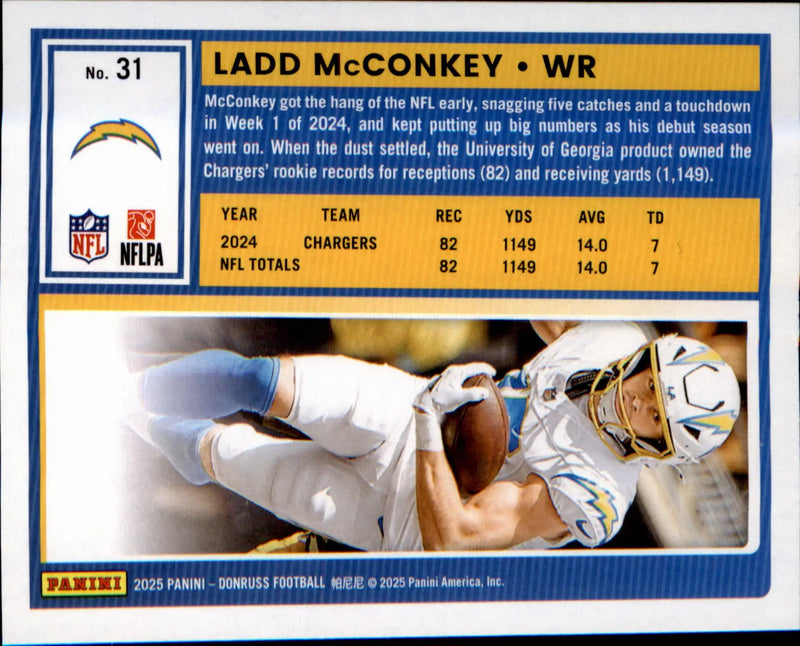 2025 Donruss #31 Ladd McConkey - Football Card Single