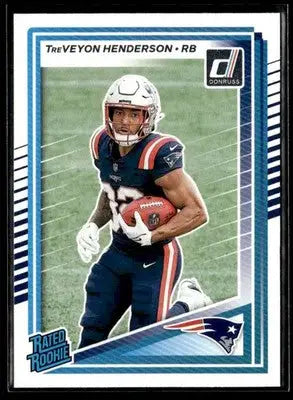 2025 Donruss #332 TreVeyon Henderson Rated Rookies - Football Card Single