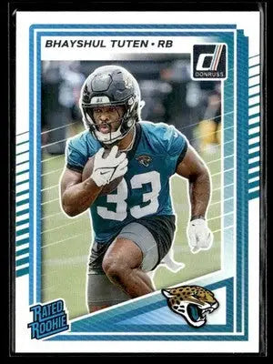 2025 Donruss #333 Bhayshul Tuten Rated Rookies RC Jacksonville Jaguars - Football Card Single