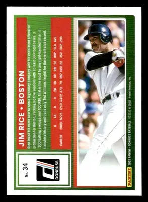 2025 Donruss #34 Jim Rice - Baseball Card Single