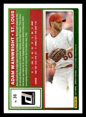 2025 Donruss #36 Adam Wainwright - Baseball Card Single